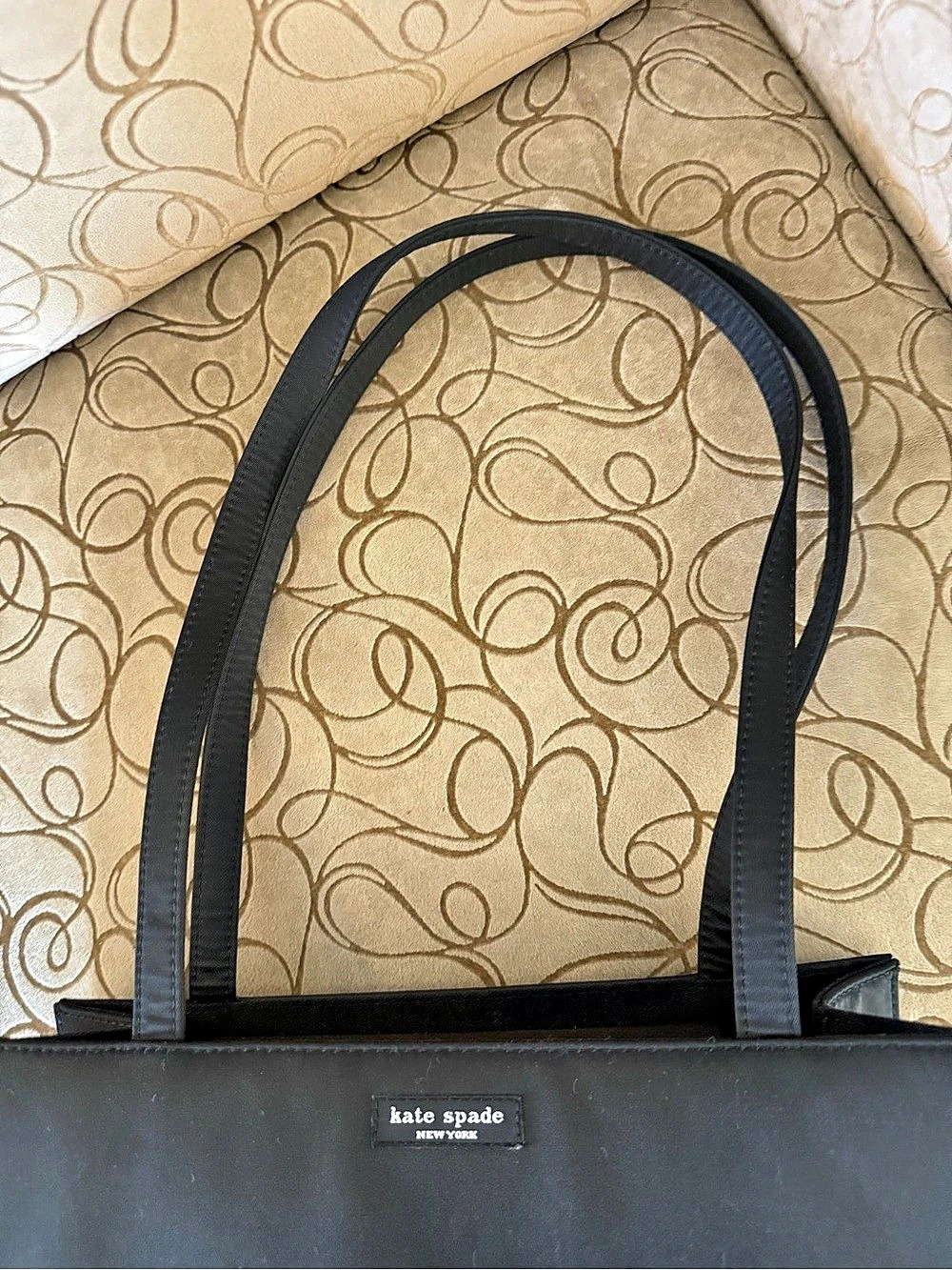 Vintage Kate Spade Sam Bag Black Nylon Tote Y2K Early 2000s Near Mint - Picture 4 of 14